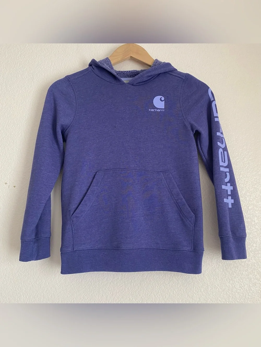 Carhartt purple pullover hoodie, youth M